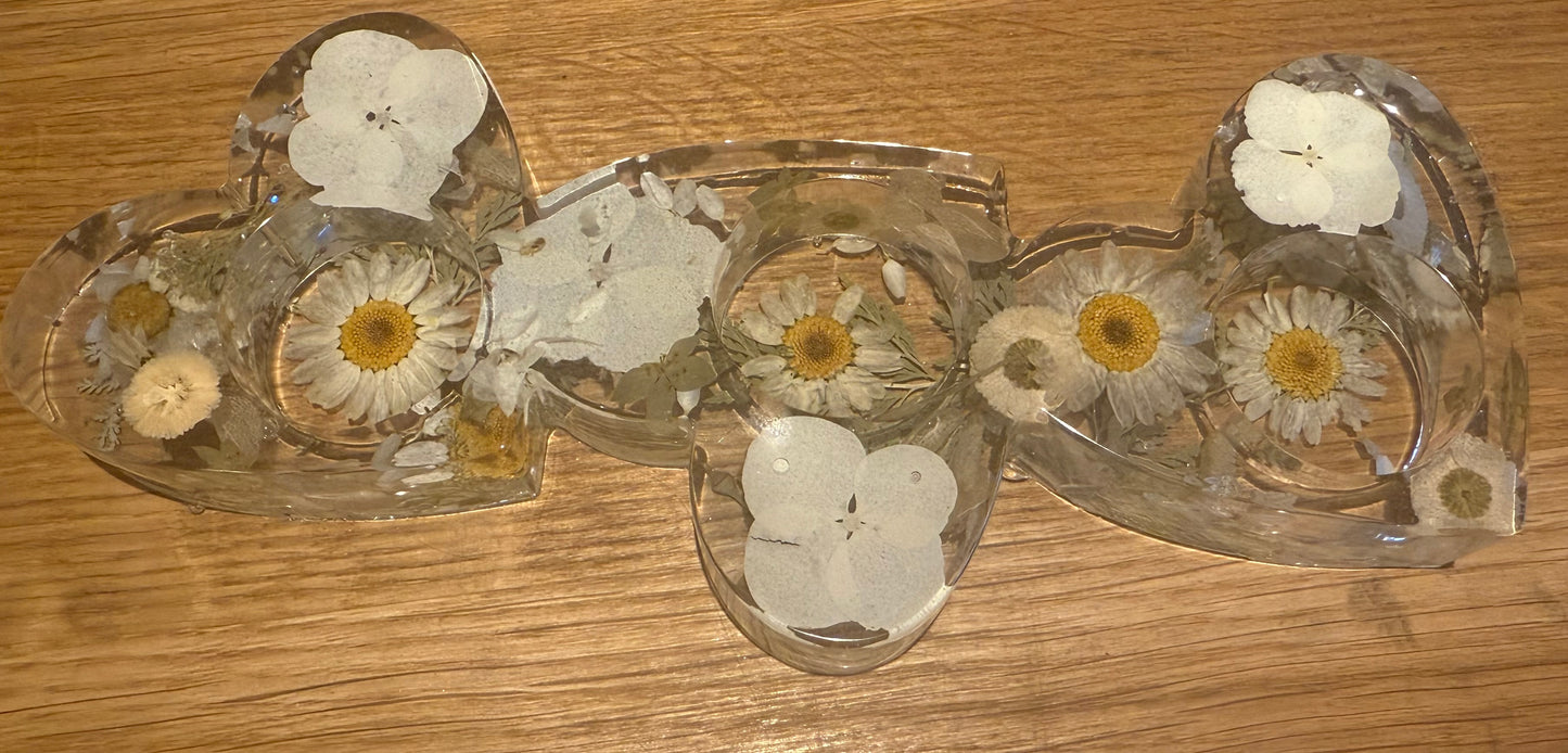 3 Heart Tea Light Holders