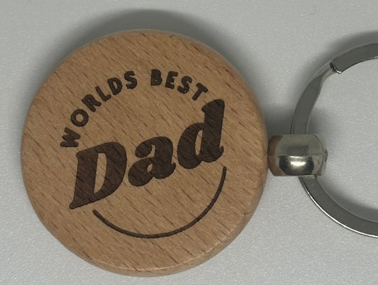 Funny wooden Key Ring Dad