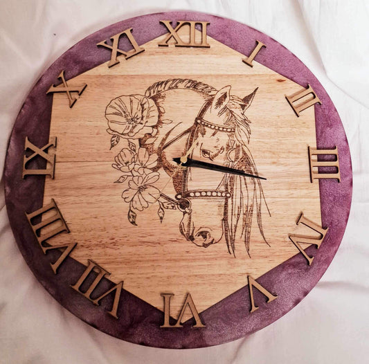 Wall clock with Horse design