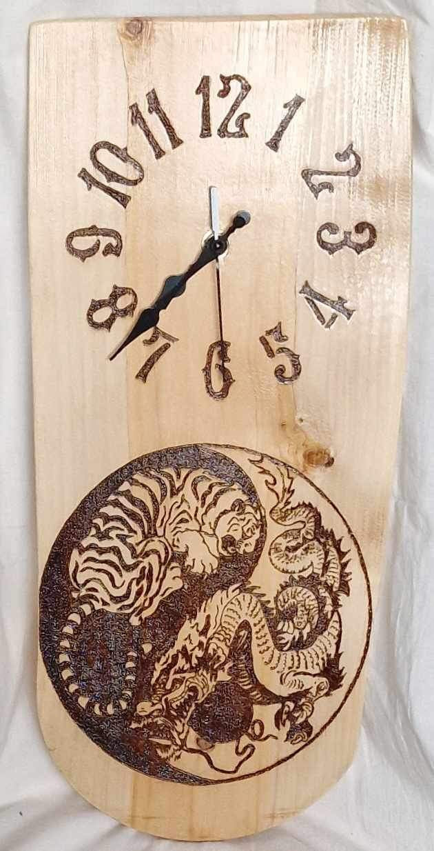 Wall Clock Tiger and Dragon