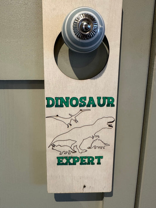 Door Hanger - dinasour expert