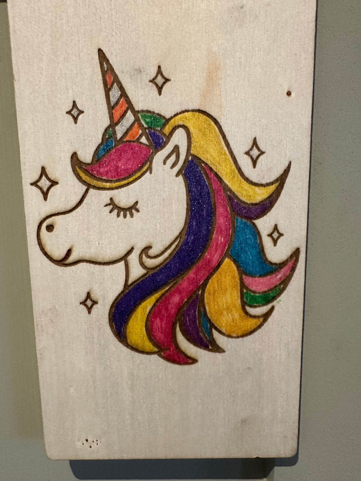 Door Hanger - unicorn and fairies