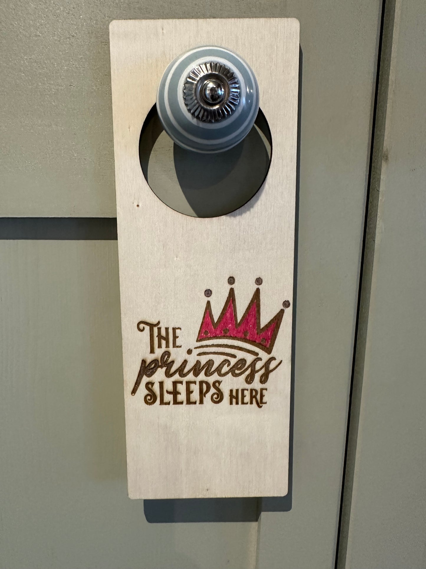 Door Hanger - princess sleeps here