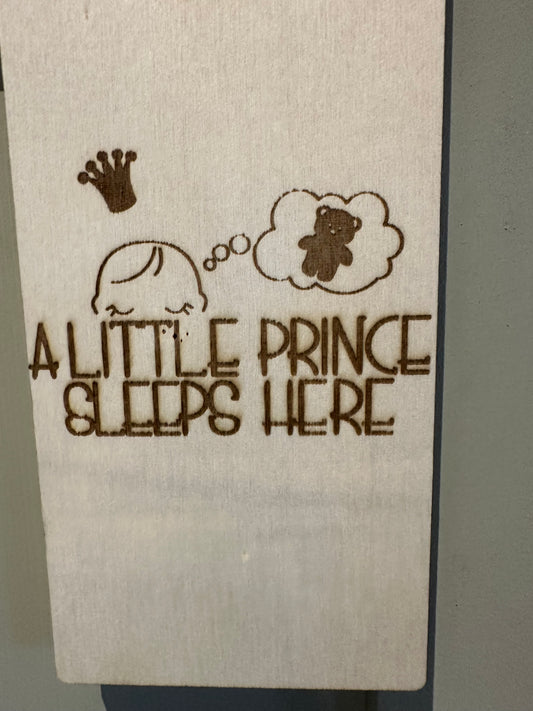 Door Hanger - prince sleeps here