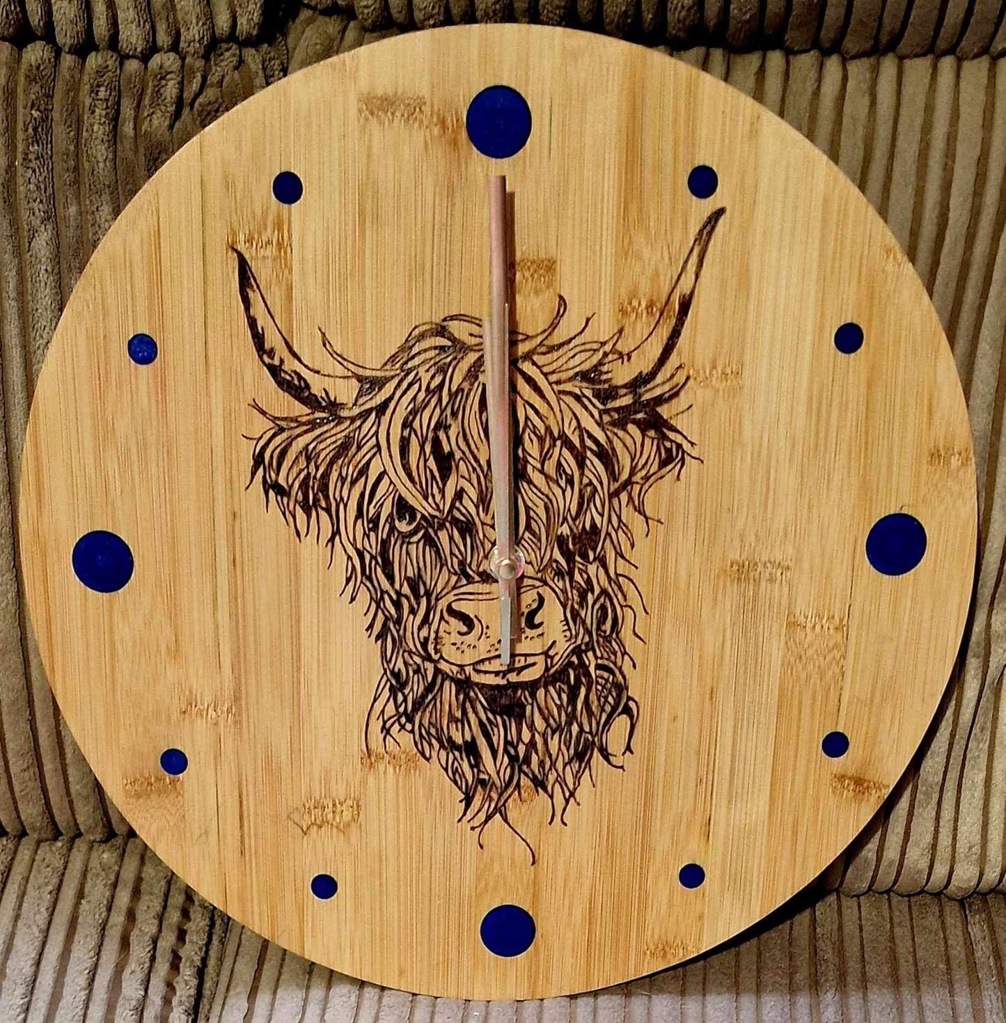 Highland Cow Clock