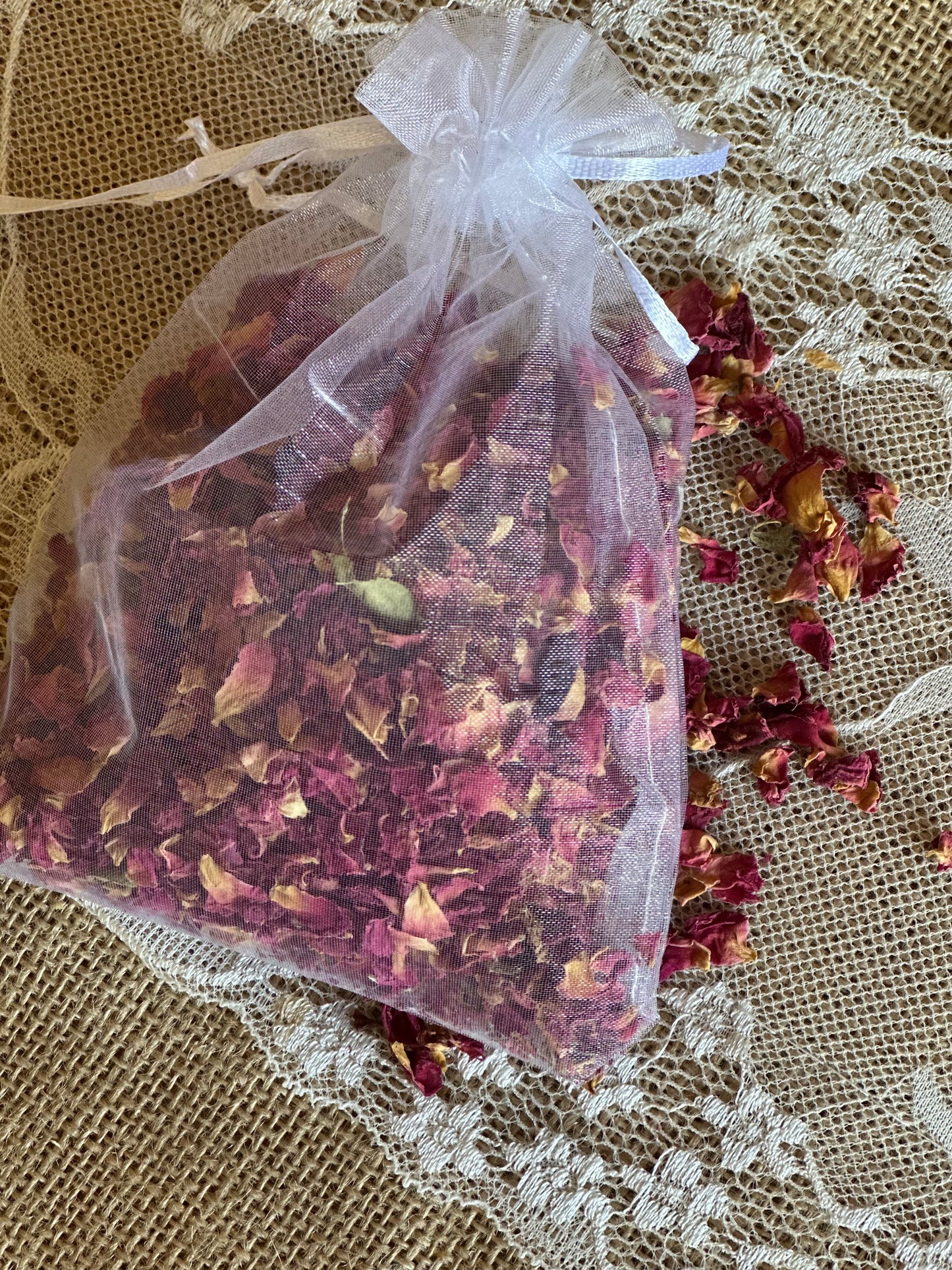 Rose petal confetti