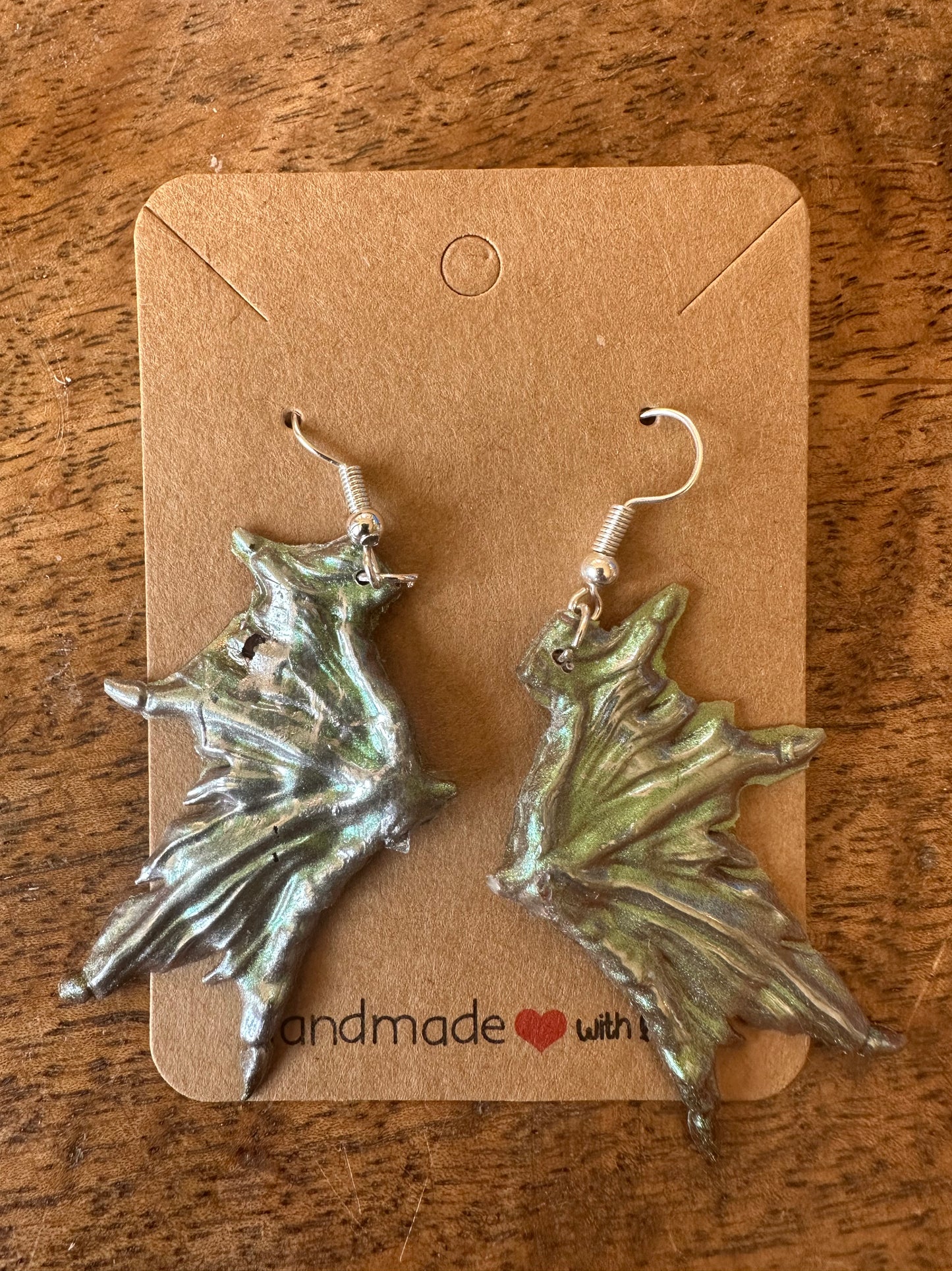 Dragon Earrings pearl green