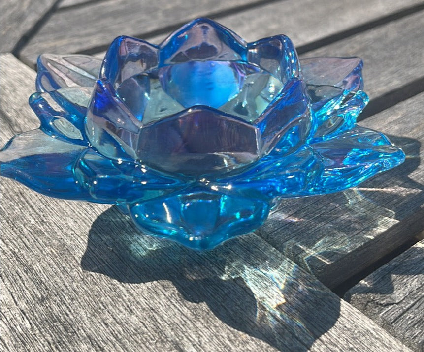 Ocean blue tea light holder