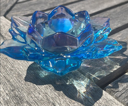 Ocean blue tea light holder