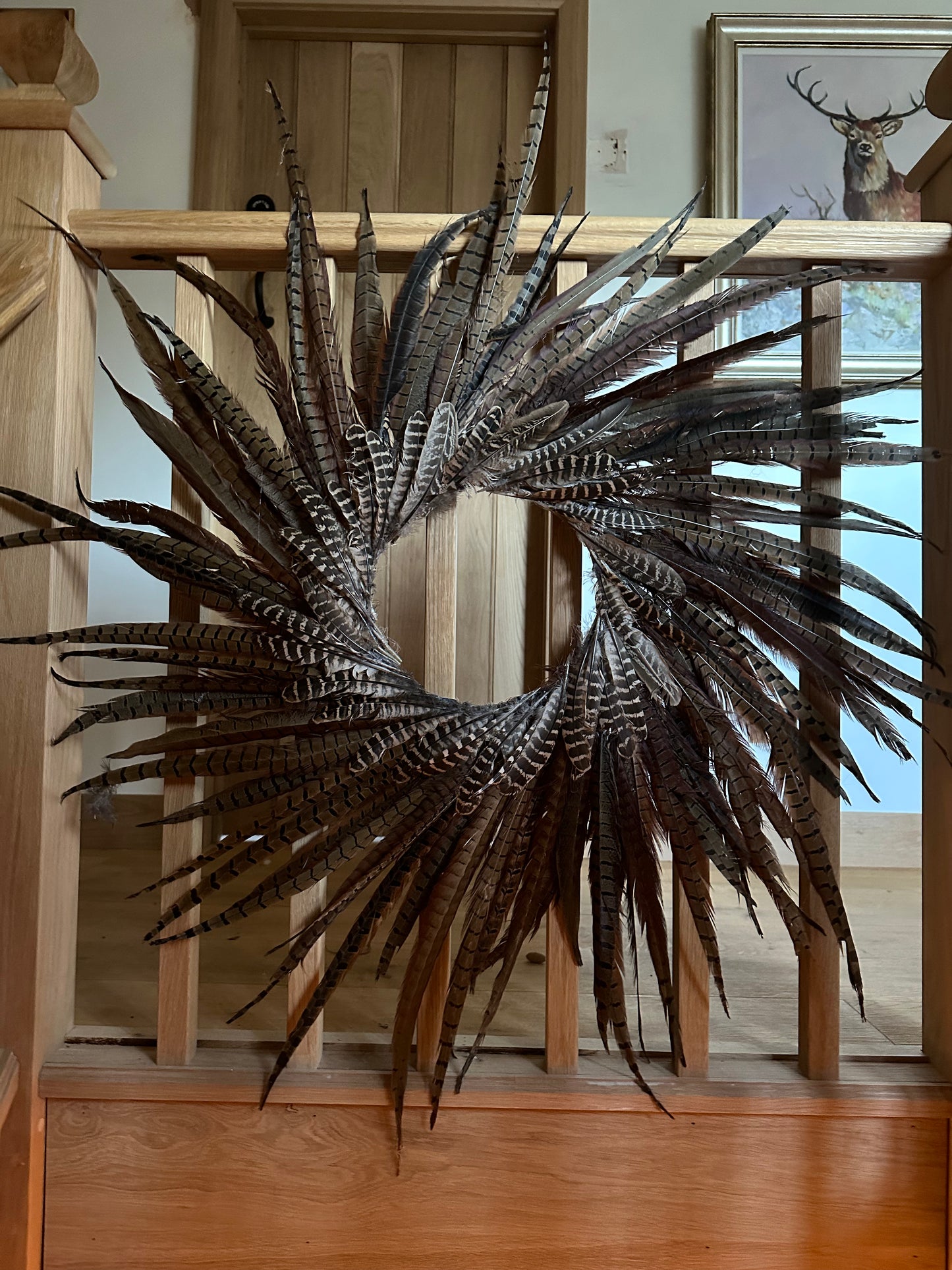 Large Pheasant feather wreath