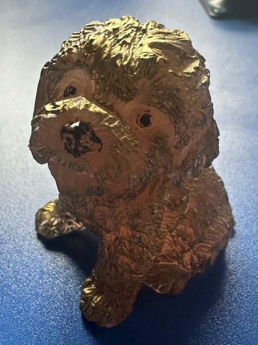 Resin cockapoo dog